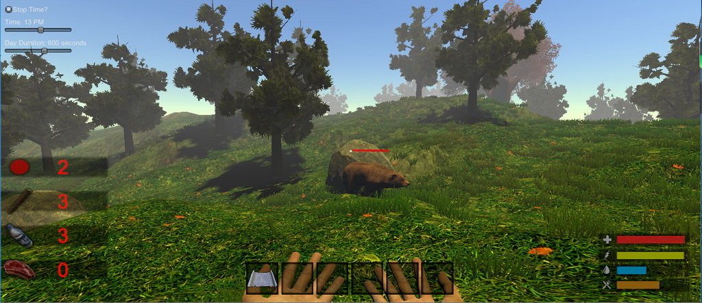 虚拟现实与游戏竞赛作品——《丛林生存》