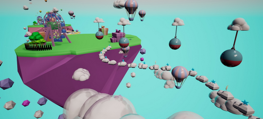 虚拟现实与游戏竞赛作品——Floating clouds island(浮云岛）