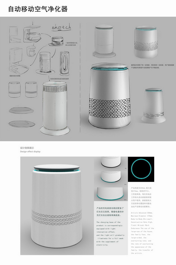 智能产品设计竞赛作品——自动移动空气净化器