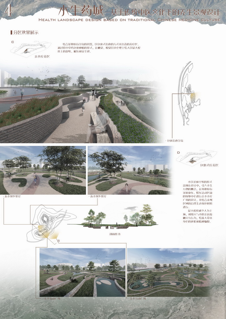 人居环境竞赛作品——《水生药城——基于传统中医文化下的养生景观设计》