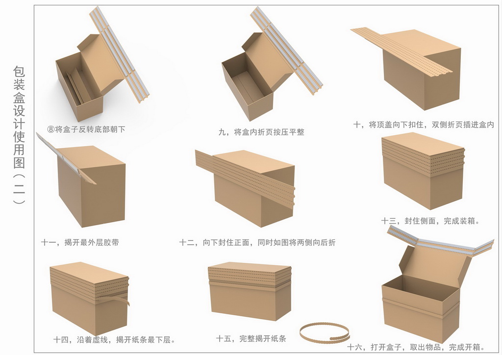 人居环境设计竞赛作品——纸箱重塑-新型电商包装箱
