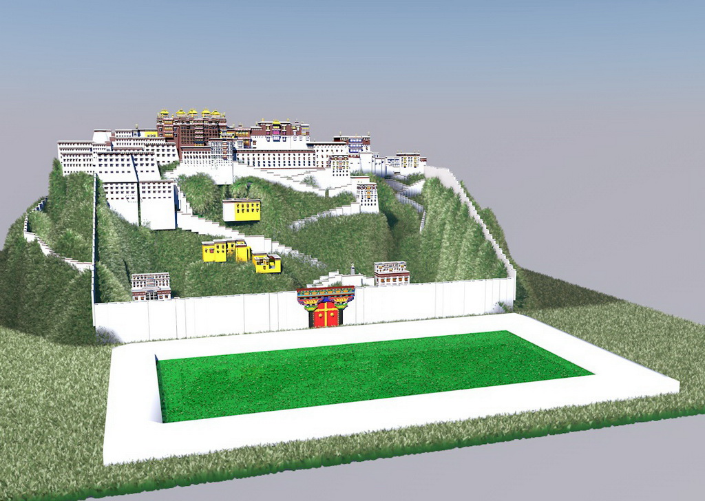 数字艺术竞赛作品——布达拉宫建筑构件的三位建模与虚拟展示