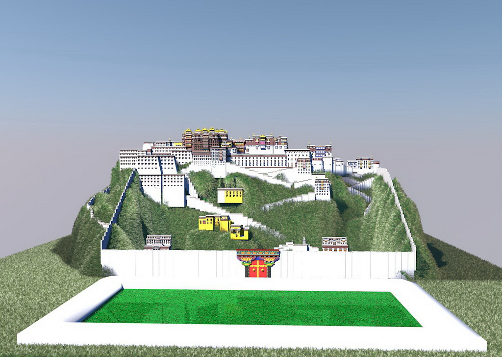 数字艺术竞赛作品——布达拉宫建筑构件的三位建模与虚拟展示