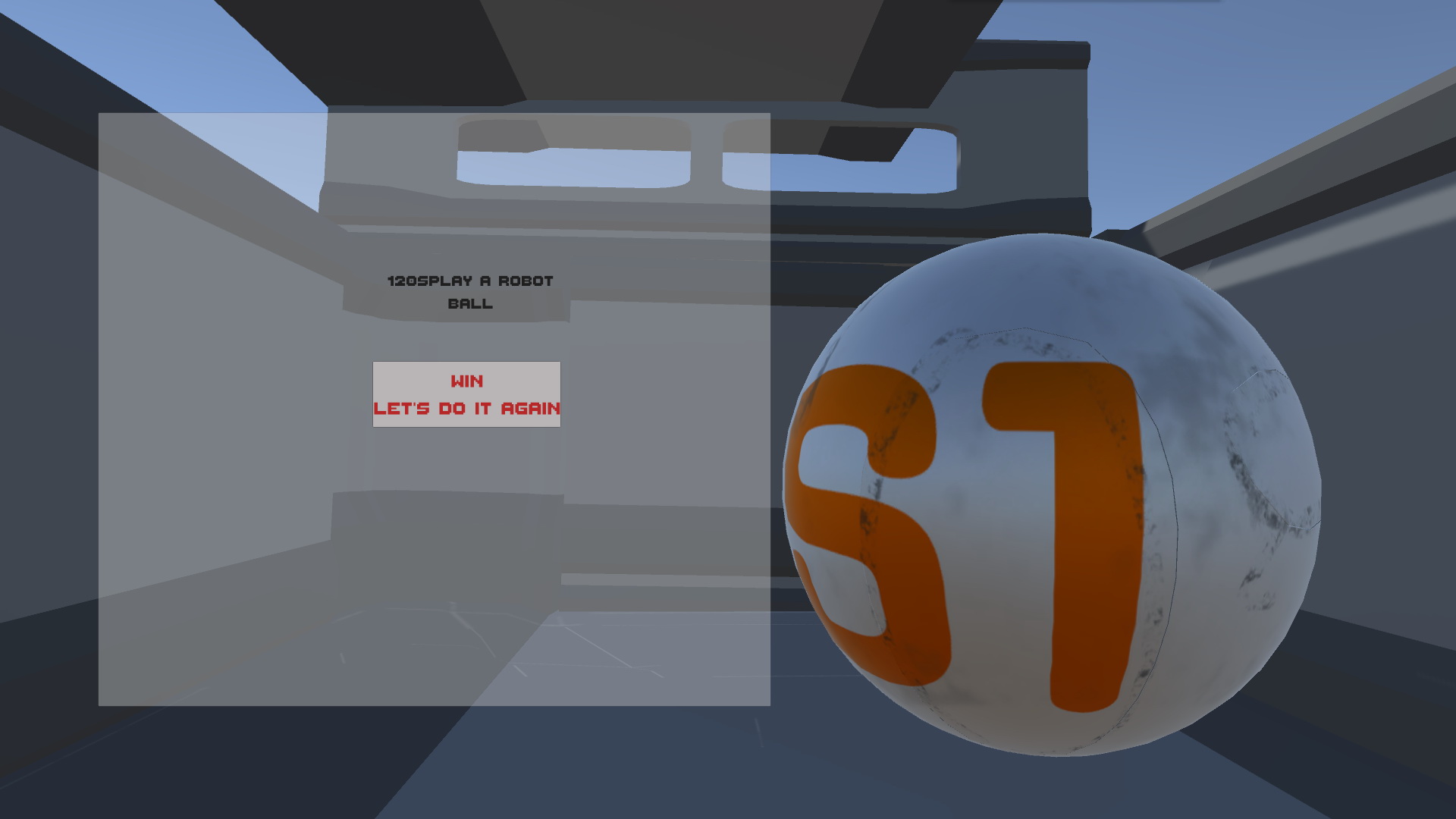虚拟现实与游戏竞赛作品——120sPlay a robot ball