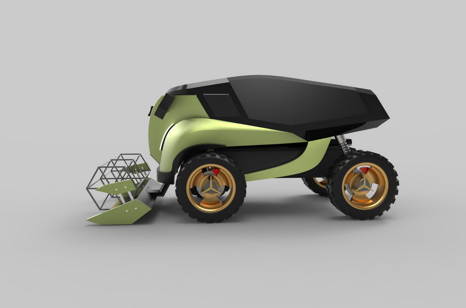 智能产品竞赛作品——“智慧农业”无人驾驶拖拉机外观设计