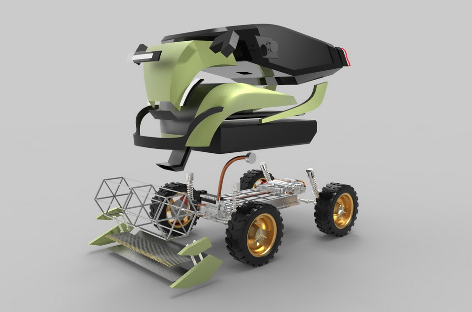 智能产品竞赛作品——“智慧农业”无人驾驶拖拉机外观设计