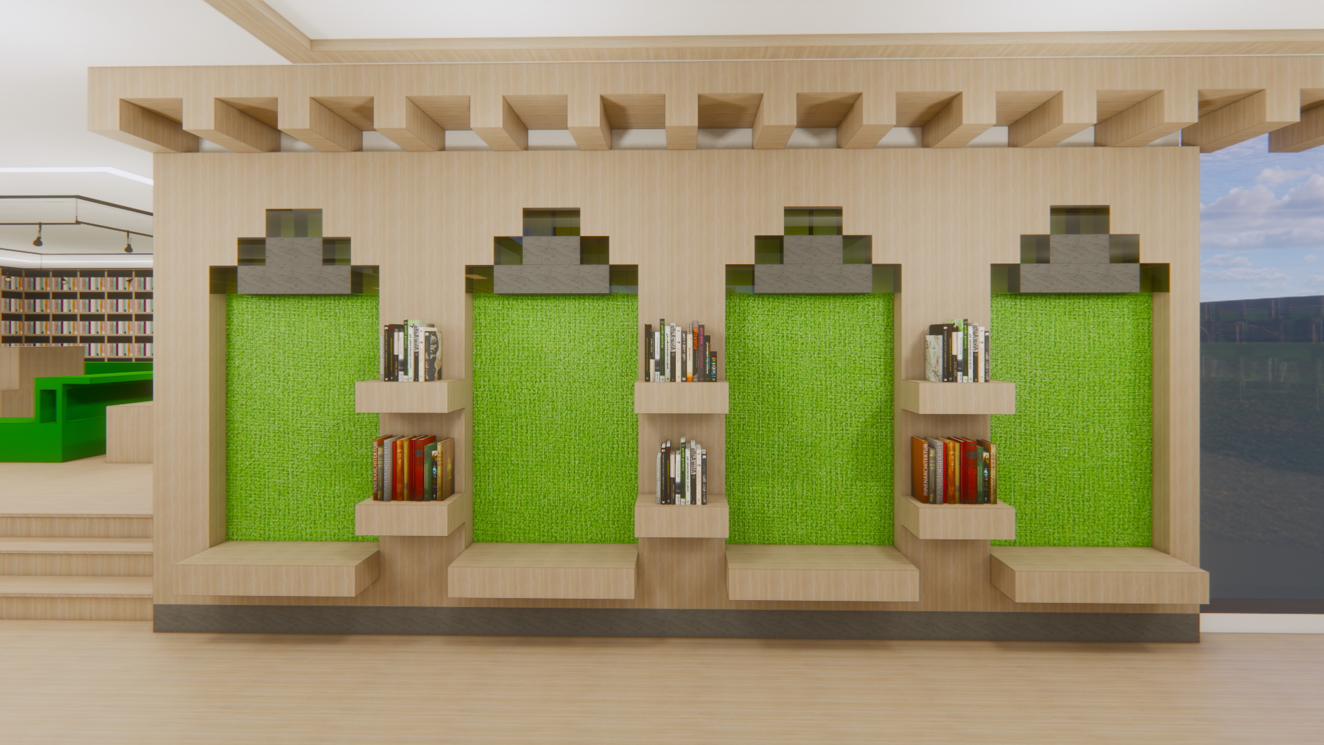 人居环境竞赛作品——传统新华书店的再生——“向上生长”的书店森林