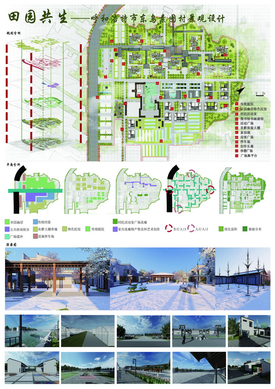 人居环境竞赛作品——田园共生——呼和浩特市东乌素图村景观设计
